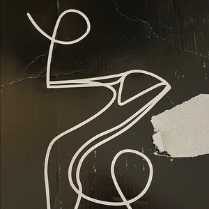 Abstract Line Art on Black Canvas